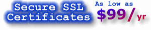 ssl server certificates - $99 per year 